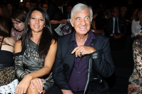 Jean-Paul Belmondo et son ex-compagne Barbara Gandolfi à Milan en septembre 2011. 