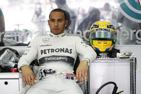 Lewis Hamilton lors du Grand Prix de Malaisie à Seypang le 24 mars 2013