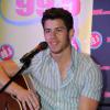 Les Jonas Brothers en concert dans les studios de la Radio Hot 99.5 à Rockville, le 29 juillet 2013.