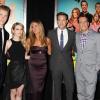 Will Poulter, Emma Roberts, Jennifer Aniston, Jason Sudeikis et Ed Helms lors de l'avant-première du film Les Miller - une famille en herbe, à New York le 1er août 2013