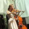 Anne Gravoin, lors du concert du 'Travelling Quartet' dans le cadre du Off du 64e Festival de Musique de Menton, dans le sud de la France le 5 août 2013.