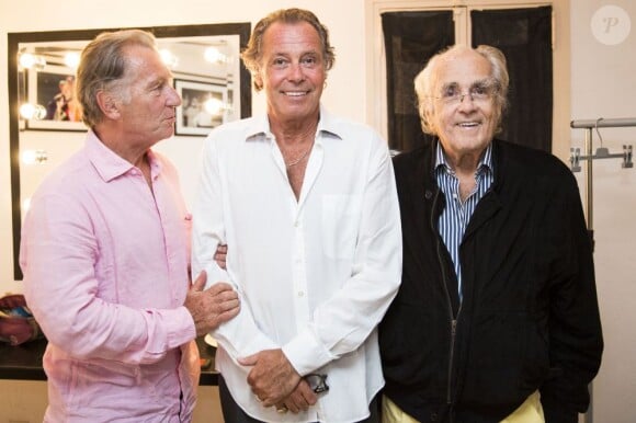William Leymergie, Michel Leeb et Michel Legrand à Ramatuelle, le 5 août 2013.