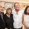 Michel Legrand, Jacqueline Franjou, Michel Leeb et sa femme Beatrice à Ramatuelle, le 5 août 2013.