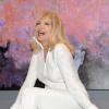 Amanda Lear a présenté son exposition Evolution, à Hambourg en Allemagne, le 7 août 2013.