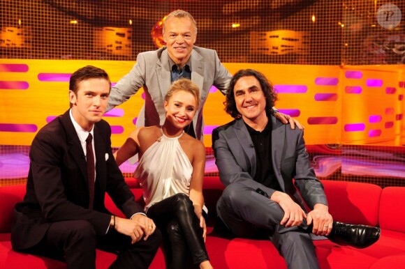 Graham Norton et ses invités Dan Stephens, Hayden Panettiere Et Micky Flanagan aux London Studios de Londres le 6 juin 2013