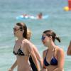 Aurora, fille de Michelle Hunziker et Eros Ramazzotti sur une plage à Ibiza le 27 juillet 2013