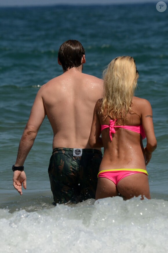 Michelle Hunziker et ses proches en vacances à Ibiza, le 26 juillet 2013