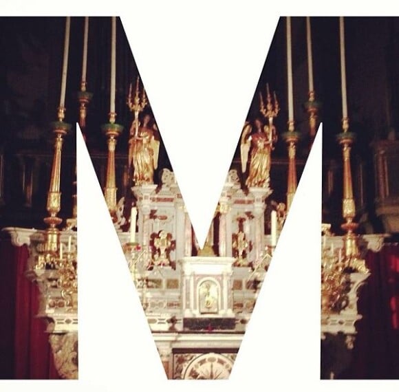 Madonna a visité l'Église de Saint-Michel à Menton et a posté cette photo sur Instagram le 10 août 2013.