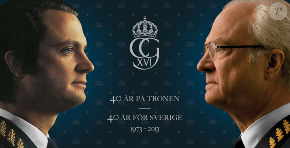 Visuel du jubilé des 40 ans de règne du roi Carl XVI Gustaf de Suède