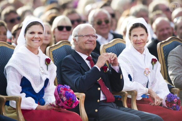 La princesse Victoria de Suède lors de son 36e anniversaire à Borgholm le 14 juillet 2013