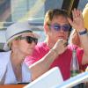 Elton John en vacances à Saint-Tropez avec son mari David Furnish après son operation de l'appendicite le 12 août 2013