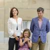 La princesse Mary et le prince Frederik de Danemark accompagnaient leur fille la princesse Isabella, 6 ans, le 13 août 2013 pour sa rentrée des classes à l'école Tranegård de Hellerup, une ville de la municipalité de Gentofte (nord de Copenhague).