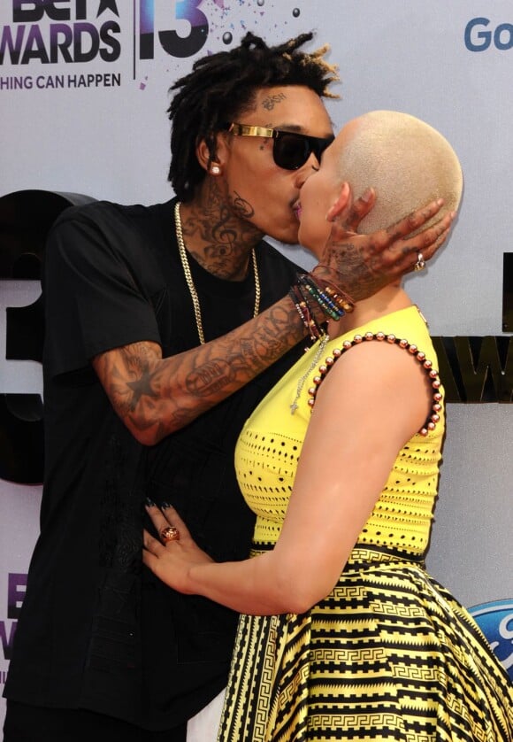 Wiz Khalifa et Amber Rose lors des BET Awards à Los Angeles, le 30 juin 2013.