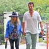 La chanteuse Fergie enceinte et son mari Josh Duhamel se rendent à l'église à Brentwood, le 4 août 2013.