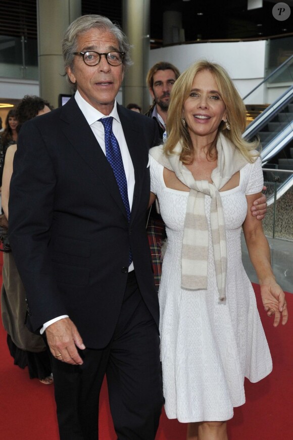 Rosanna Arquette au 52e Festival du film de Monte Carlo le 10 juin 2012 accompagné de son époux Todd Morgan