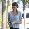 Exclusif - Gisele Bündchen se rend dans une salle de sport à Boston. Le 21 août 2013.
