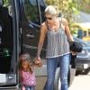 Heidi Klum, son compagnon Martin Kristen et les enfants Lou, Leni, Henry et Johan de sortie shopping à Los Angeles, le vendredi 23 août 2013.