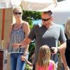 Heidi Klum, son compagnon Martin Kirsten et les enfants Lou, Leni, Henry et Johan de sortie shopping à Los Angeles, le vendredi 23 août 2013.