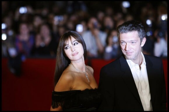 Monica Bellucci et Vincent Cassel à Rome lors du 3e Festival International du film le 23 octobre 2008.