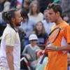 Bob Sinclar et Paul-Henri Mathieu à Roland-Garros le 25 mai 2013.