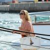 Kate Moss en vacances à Saint-Tropez, le 25 août 2013.