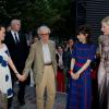 Woody Allen, sa femme Soon-Yi, Sally Hawkins, Cate Blanchett à la première du film "Blue Jasmine" à l'UGC Bercy, Paris, le 27 août 2013.