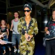 Rihanna arrive à l’aéroport JFK de New York. Le 27 août 2013.