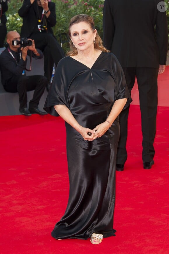 Carrie Fisher à la cérémonie d'ouverture de la 70e Mostra de Venise, le 28 août 2013.