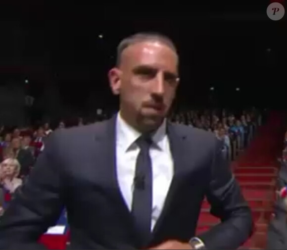 Franck Ribéry reçoit le trophée du meilleur joueur UEFA de l'année le 29 août 2013 à Monaco