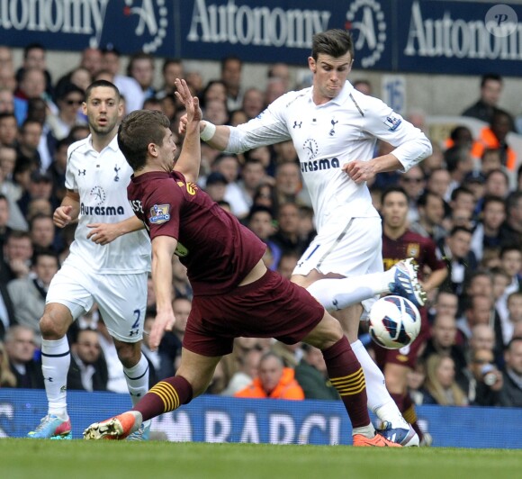 Gareth Bale lors du match entre Tottenham Hotspur et Manchester City le 21 avril 2013.