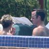 Exclusif - Jennifer Aniston en vacances avec son fiancé Justin Theroux à Mexico, le 20 août 2013.