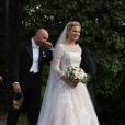 Vicky Andren - Mariage de Gustaf Magnuson (fils de la soeur du roi Carl XVI Gustaf de Suède) et Vicky Andren au château d'Ulriksdals à Stockholm, le 31 août 2013.