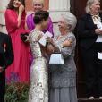 La princesse Victoria de Suède et la princesse Christina de Suède - Mariage de Gustaf Magnuson (fils de la soeur du roi Carl XVI Gustaf de Suède) et Vicky Andren au château d'Ulriksdals à Stockholm, le 31 août 2013.