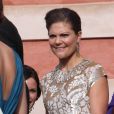 La princesse Victoria de Suède - Mariage de Gustaf Magnuson (fils de la soeur du roi Carl XVI Gustaf de Suède) et Vicky Andren au château d'Ulriksdals à Stockholm, le 31 août 2013.