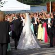 Gustaf Magnuson et Vicky Andren - Mariage de Gustaf Magnuson (fils de la soeur du roi Carl XVI Gustaf de Suède) et Vicky Andren au château d'Ulriksdals à Stockholm, le 31 août 2013.