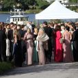 Mariage de Gustaf Magnuson (fils de la soeur du roi Carl XVI Gustaf de Suède) et Vicky Andren au château d'Ulriksdals à Stockholm, le 31 août 2013.