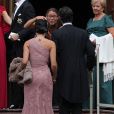 Le prince Carl Philip de Suède et Sofia Hellqvist - Mariage de Gustaf Magnuson (fils de la soeur du roi Carl XVI Gustaf de Suède) et Vicky Andren au château d'Ulriksdals à Stockholm, le 31 août 2013.