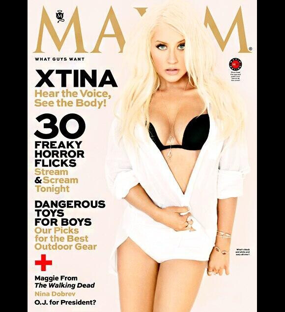 Christina Aguilera en couverture de Maxim, octobre 2013.