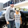 Christina Aguilera et son petit ami Matthew Rutler quittent l'aéroport de Los Angeles, le 22 juin 2013.