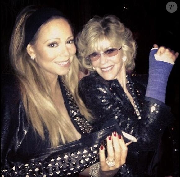 Mariah Carey avec Jane Fonda, en août 2013.