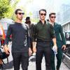 Joe, Kevin et Nick Jonas quittent le Lincoln Center à l'issue du défilé de Richard Chai. New York, le 5 septembre 2013.