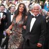 Jean-Paul Belmondo et Barbara Gandolfi lors du 64e festival de Cannes, le 18 mai 2011.