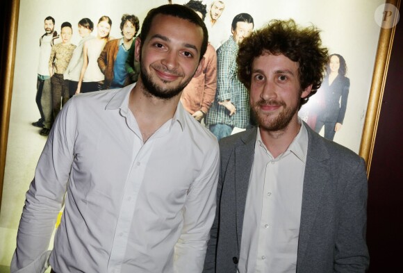 William Lebghil et Gael Cottat au cinéma Gaumont Marignan pour la présentation de la 3e saison de SODA, à Paris, le 6 septembre 2013.