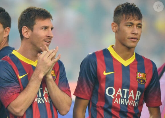 Lionel Messi et Neymar à Barcelone le 2 août 2013.