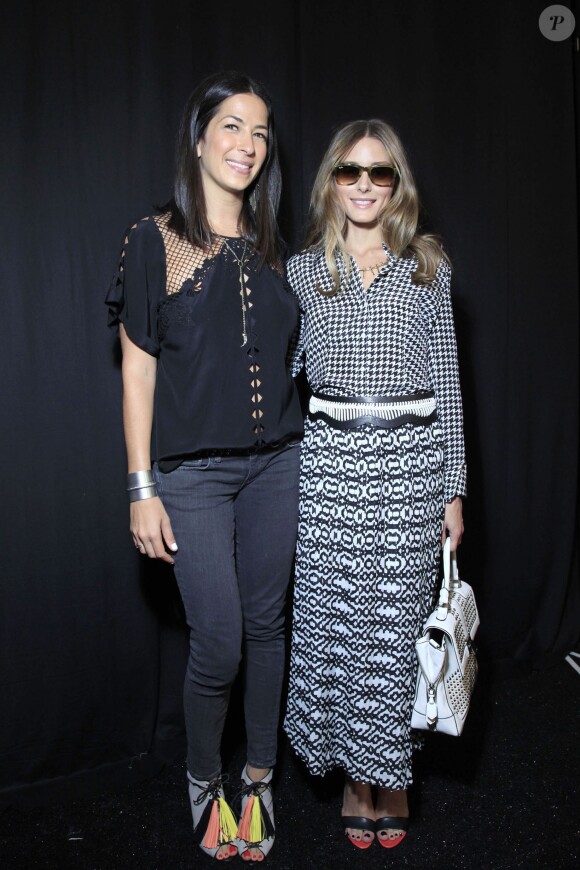 Rebecca Minkoff et Olivia Palermo lors du défilé Rebecca Minkoff à New York. Le 6 septembre 2013.