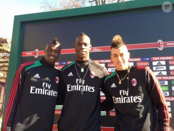 Mario Balotelli, Mbaye Niang et El Shaarawy du Milan AC