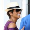 Halle Berry, enceinte et rayonnante, dépose sa fille Nahla chez une amie à Beverly Hills, le 9 septembre 2013
