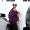 Halle Berry, enceinte et rayonnante, dépose sa fille Nahla chez une amie à Beverly Hills, le 9 septembre 2013