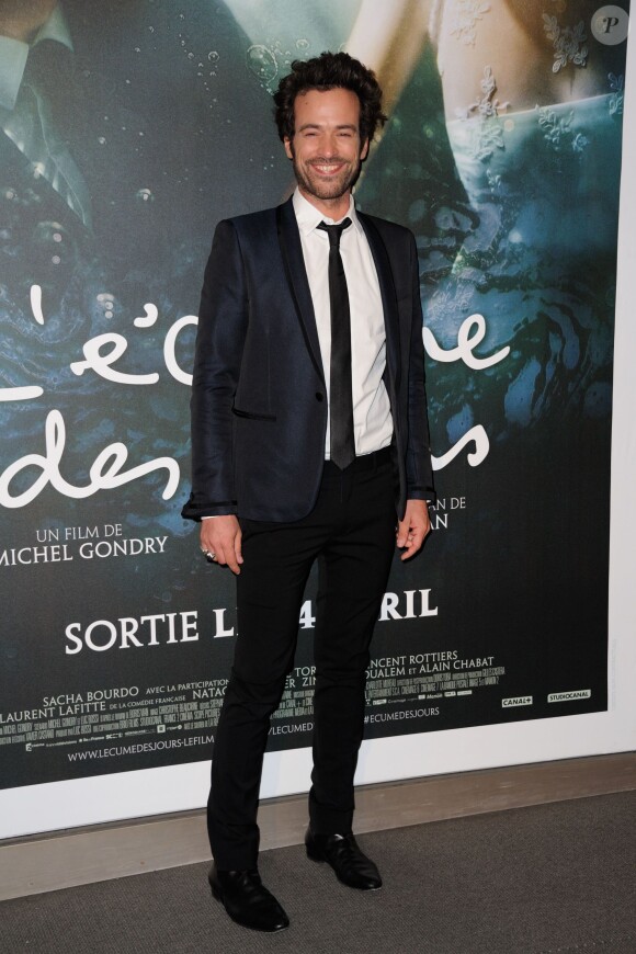 Romain Duris lors de l'avant-première du film L'Ecume des jours à Paris le 19 avril 2013