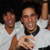 Jamel et Eddy de Secret Story font la fête au Duplex après la victoire d'Anaïs, samedi 14 septembre 2013 au petit matin.